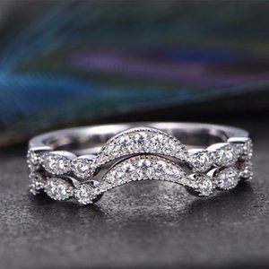 925 Silver Wedding/Engagement Classic Elegant Women Ring Set, VIP232